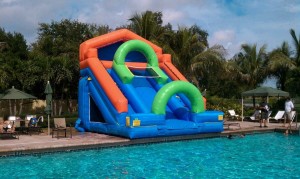 Check out the Thriller! Burn calories and ride the wave water slide pool with South Florida Bounce!  